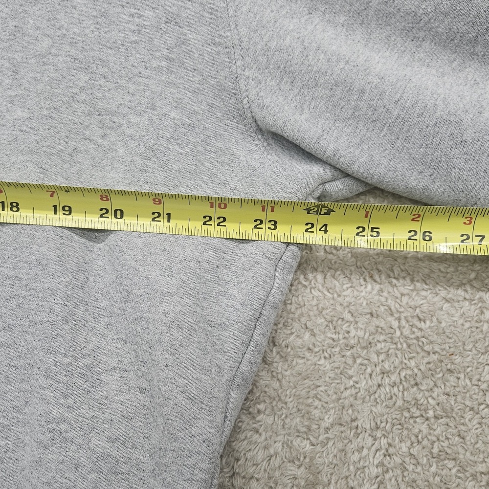 Carhartt Sleeve Logo Hoodie Gray Workwear Pullover Sweatshirt Mens Large - Picture 16 of 16